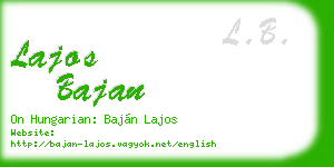 lajos bajan business card