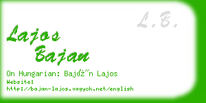 lajos bajan business card